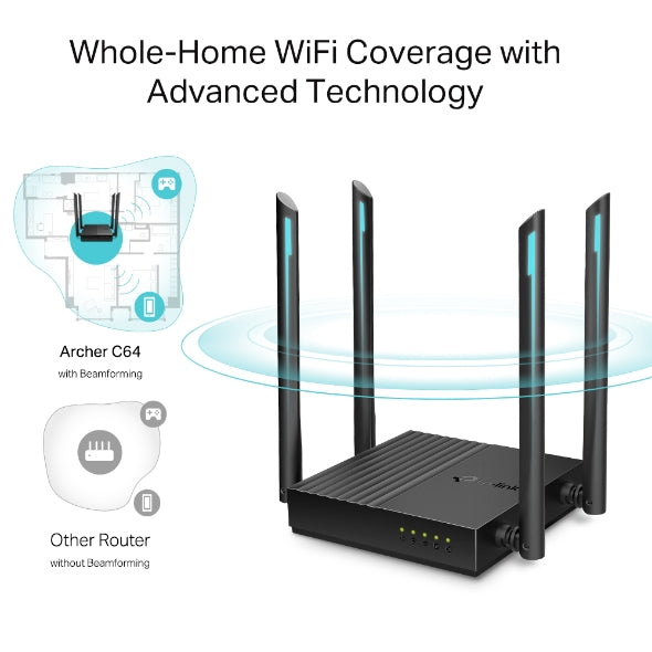 Tp-Link Ac1200 Wireless Mu-Mimo Wifi Router Archer C64