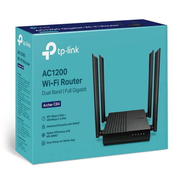 Tp-Link Ac1200 Wireless Mu-Mimo Wifi Router Archer C64