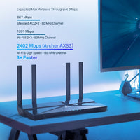 Tp-Link Ax3000 Dual Band Gigabit Wi-Fi 6 Router Archer Ax53
