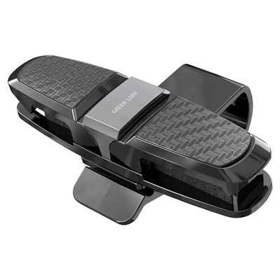 Green Lion Visor Guard Car Sunglasses Holder - Black