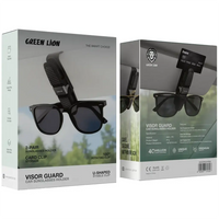 Green Lion Visor Guard Car Sunglasses Holder - Black