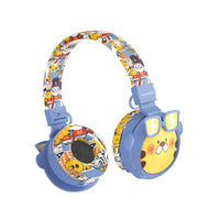 Moxedo Junior Tiger Wireless On-Ear Headphones For Kids - Blue