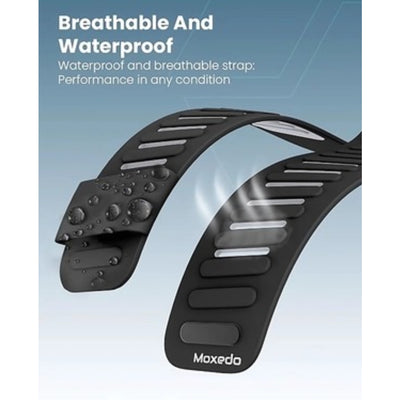 Moxedo Flow-Fit Silicone Watch Strap For Whoop 5.0 -Black