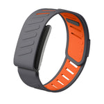 Moxedo Flow-Fit Silicone Watch Strap For Whoop 5.0 -Grey+Orange