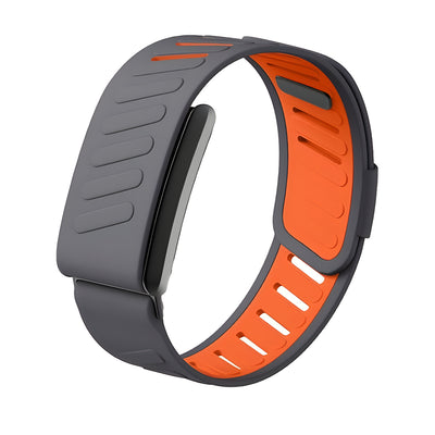 Moxedo Flow-Fit Silicone Watch Strap For Whoop 5.0 -Grey+Orange