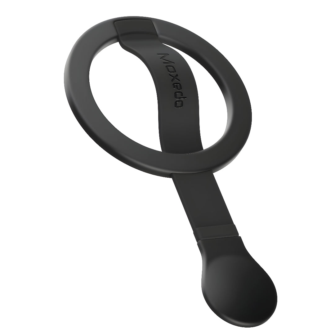 Moxedo Snap-On Magnetic Phone Grip Soft Silicone Grip-Black