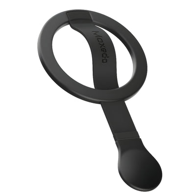 Moxedo Snap-On Magnetic Phone Grip Soft Silicone Grip-Black