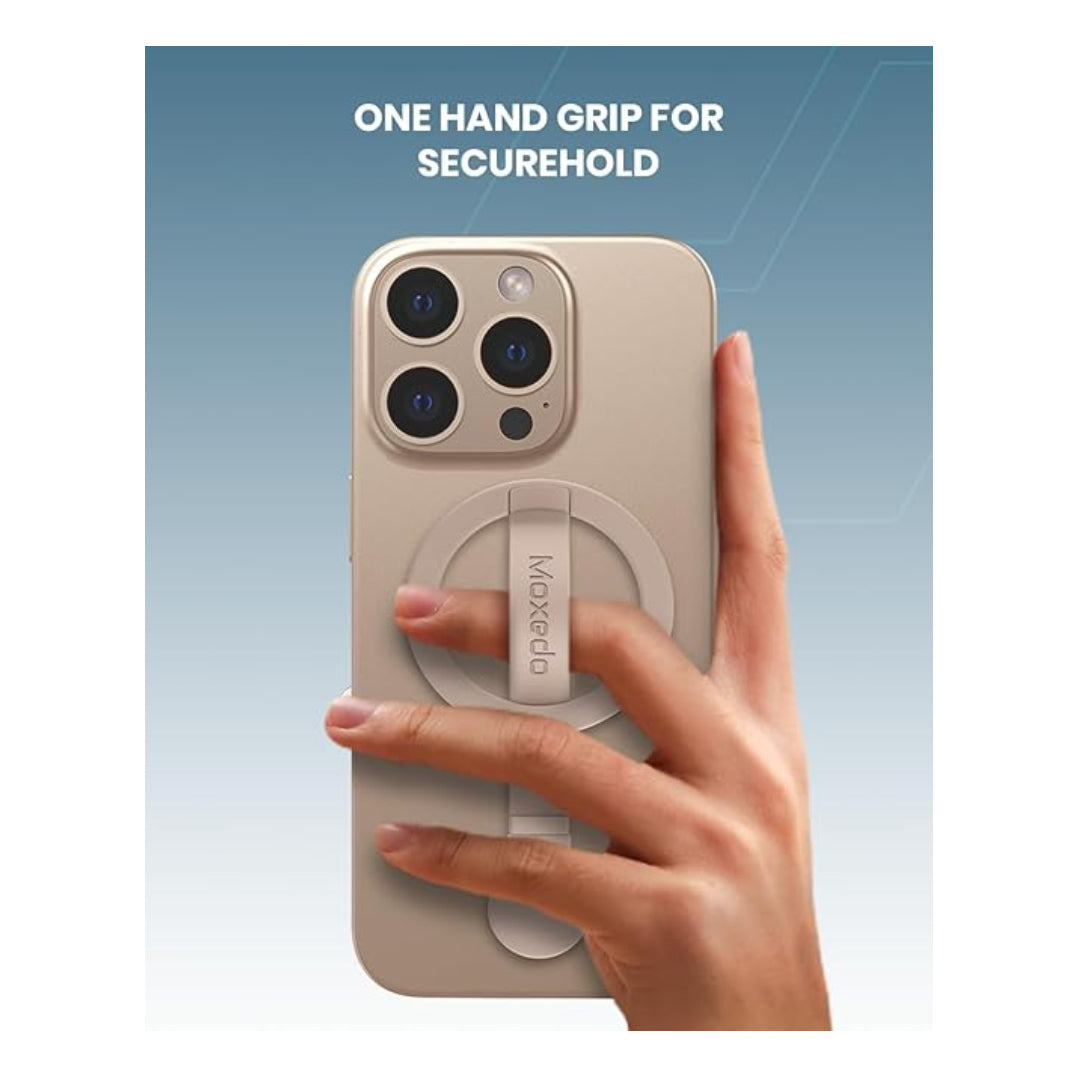 Moxedo Snap-On Magnetic Phone Grip Soft Silicone Grip-Gold