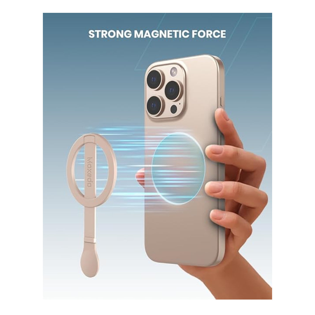 Moxedo Snap-On Magnetic Phone Grip Soft Silicone Grip-Gold
