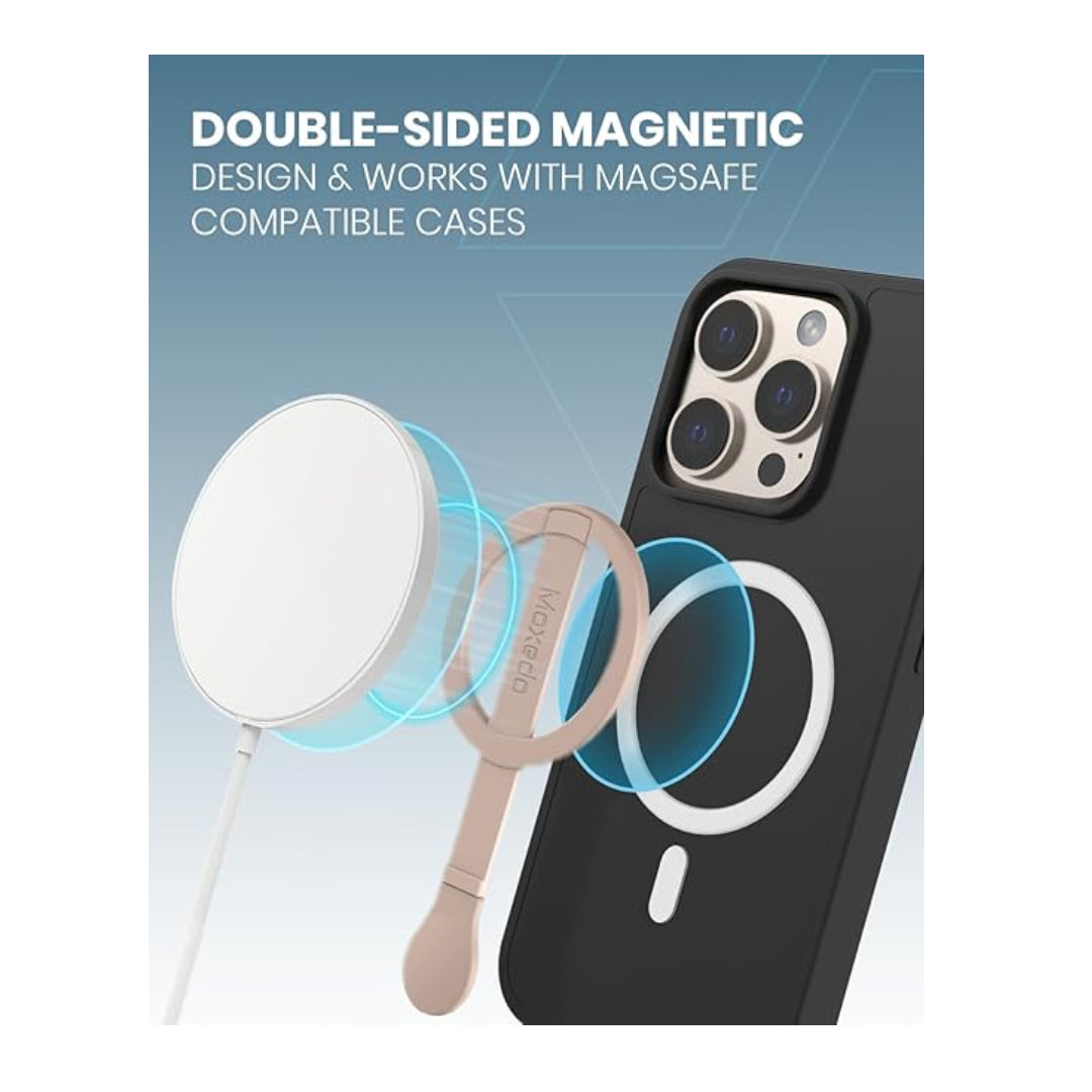 Moxedo Snap-On Magnetic Phone Grip Soft Silicone Grip-Gold