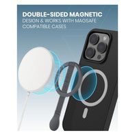 Moxedo Snap-On Magnetic Phone Grip Soft Silicone Grip-Gray