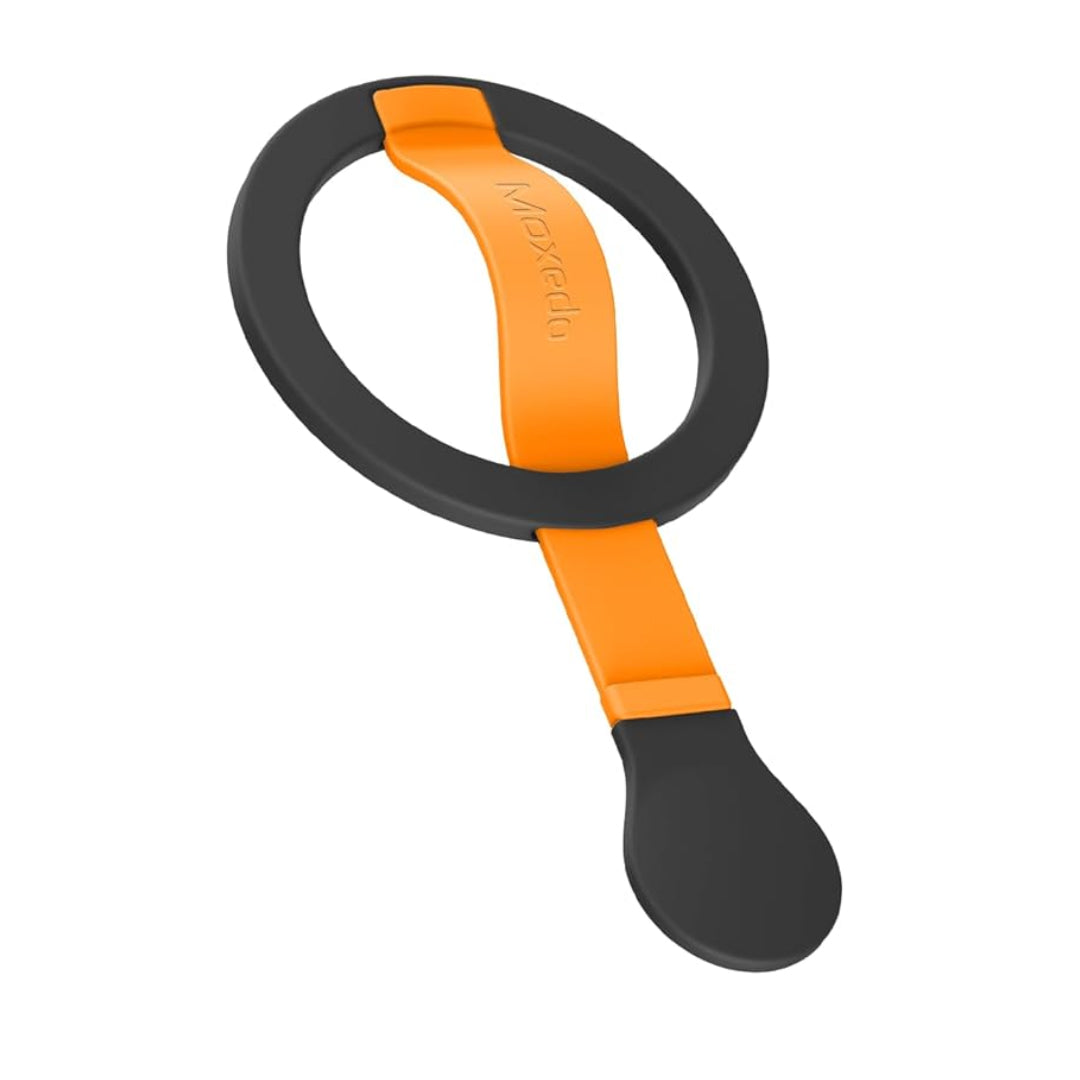Moxedo Snap-On Magnetic Phone Grip Soft Silicone Grip-Orange
