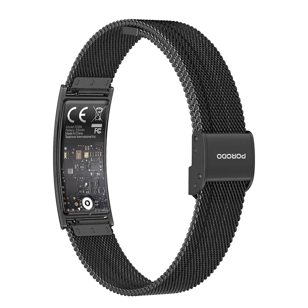Porodo Trackfit Plus Smart Bracelet Fitness Tracker-Black