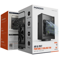 Porodo Lifestyle Air & Mist Portable Cooling Fan With Night Light
