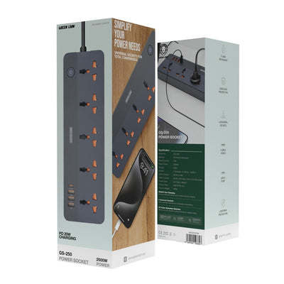 Green Lion Gs-250 Power Socket 2500W - Black