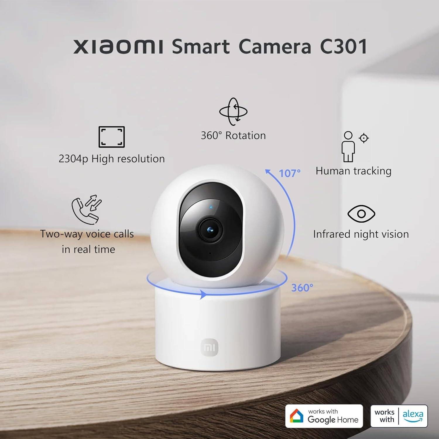 Xiaomi Smart Camera C301 Security Camera, 3Mp