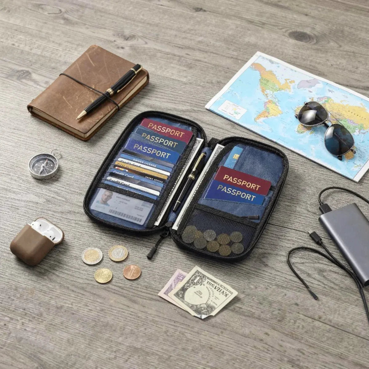 PORODO Milano Smart Passport Holder Bag