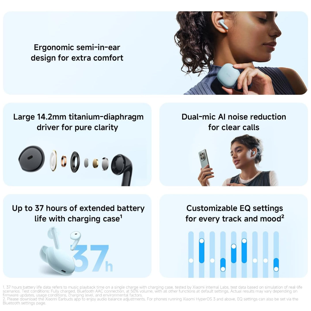 Xiaomi REDMI Buds 8 Active, Bluetooth Earbuds