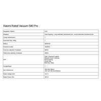 Xiaomi Robot Vacuum Cleaner S40 Pro