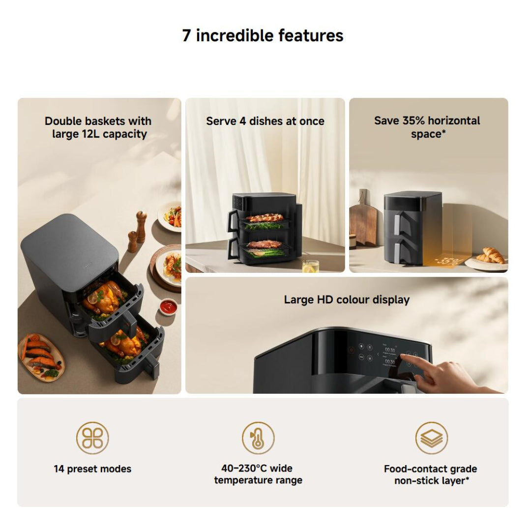 Xiaomi Dual Zone Air Fryer 12L Black
