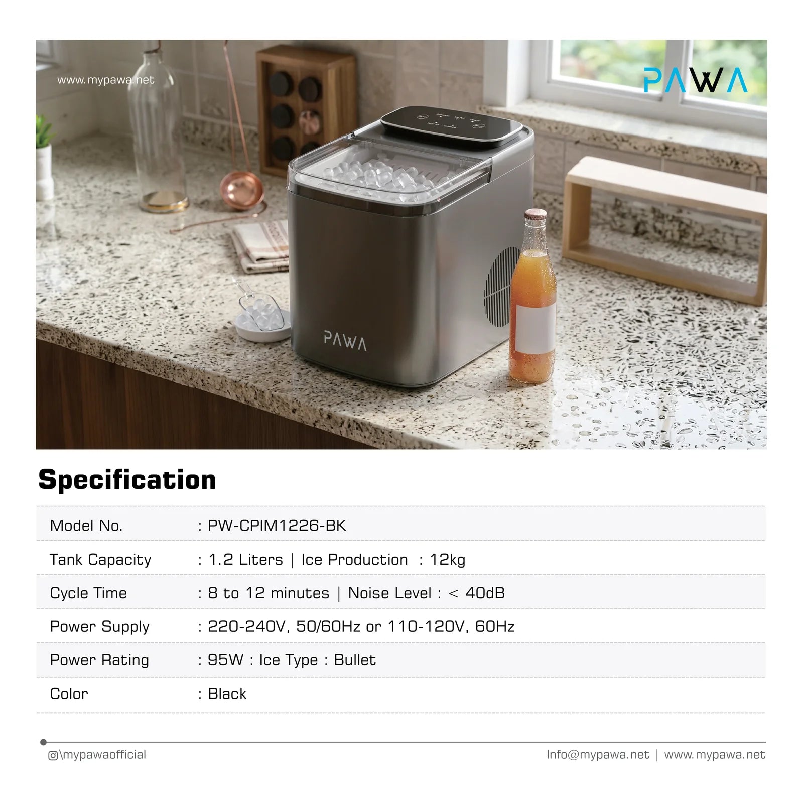 Pawa Chiller 12Kg Portable Ice Maker