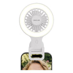 Green Lion Air Glow Clip On Rechargeable Fan-White