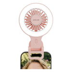 Green Lion Air Glow Clip-On Rechargeable Fan-Pink