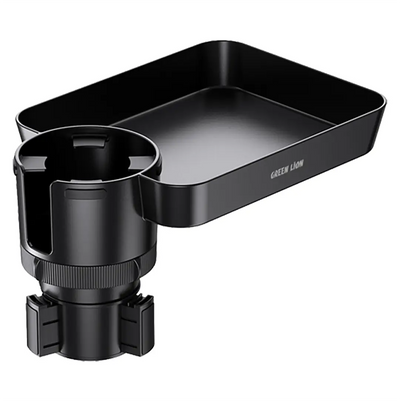 Green Lion Multi-Function Car Cup Holder Tray - Black
