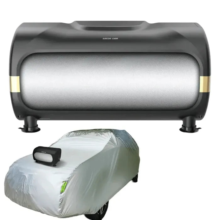 Green Lion Auto Car Cover With Remote Control - Black