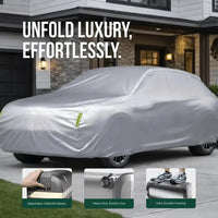 Green Lion Auto Car Cover With Remote Control - Black