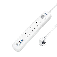 Remson Essential Pd Surge Protector Power Strip 6 Way 3 Usb 3 Ac Outlets