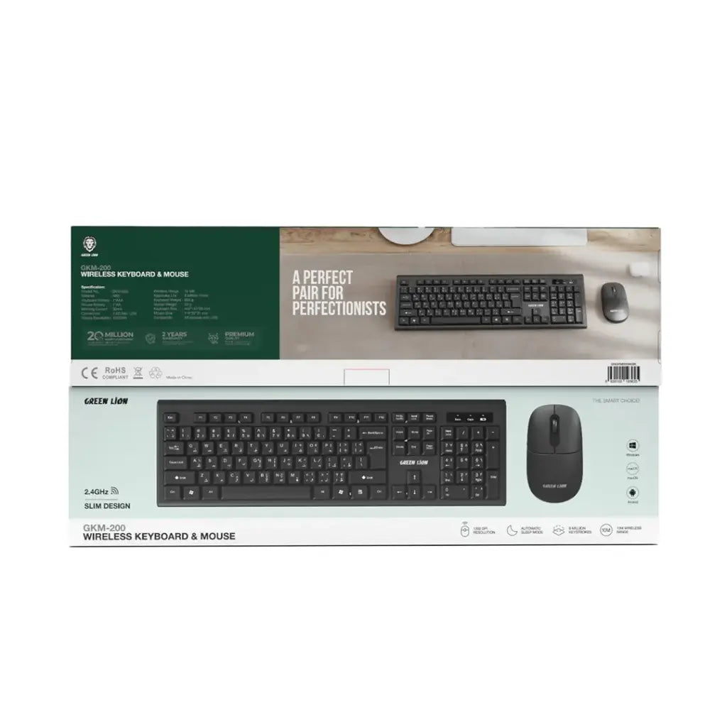 Green Lion Gkm-200 Wireless Combo Keyboard And Mouse