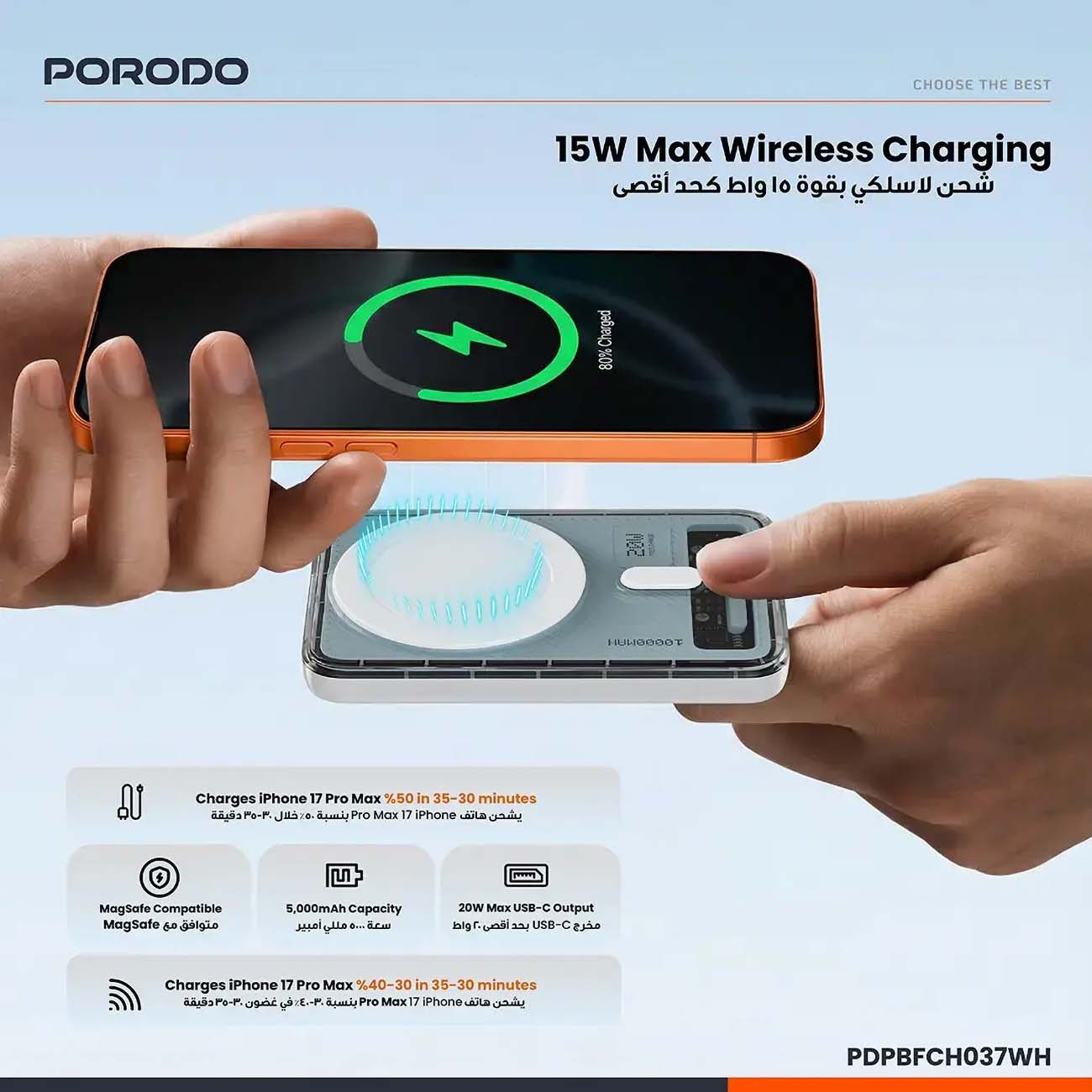 Porodo Sovo Pd20W Power Bank 10000 Mah