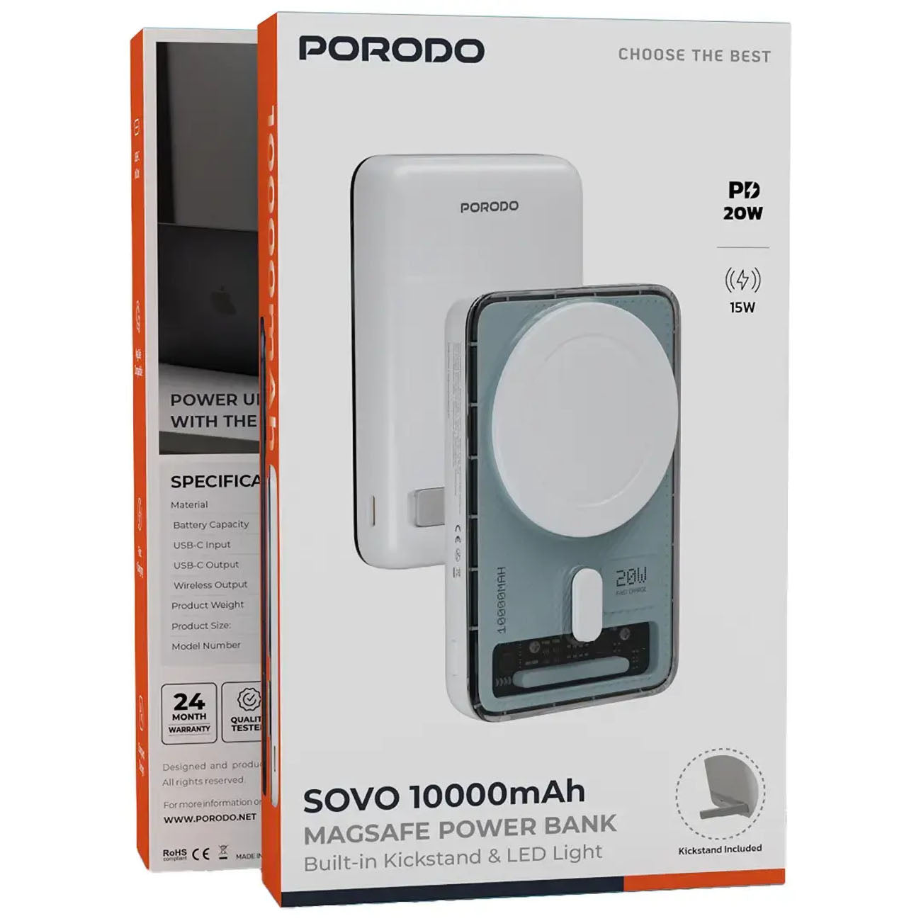 Porodo Sovo Pd20W Power Bank 10000 Mah