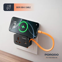 Porodo Universal Wall Socket - Black