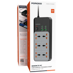 Porodo 3000W | 6Ac Universal Power Strip With 6 Usb Ports (4C + 2A) - Gray