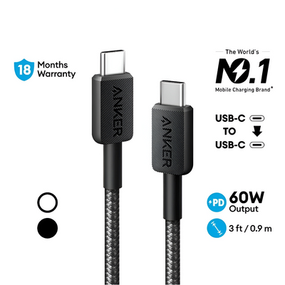 Anker 322 Usb-C To Usb-C 3Ft A81Fh11