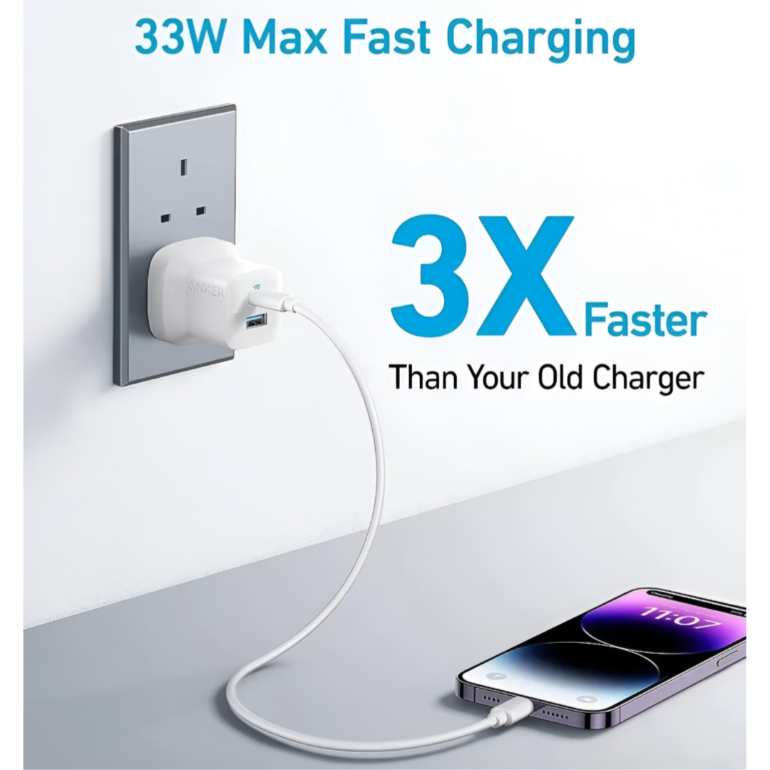 Anker 323 Charger Usb-C To Lighting 33W 3Ft B2331K21