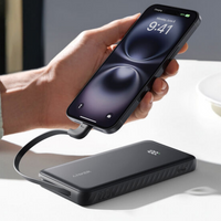 Anker Zolo Power Bank 10K 22.5W Built-In Usb-C Cable (A110Dh11) Black