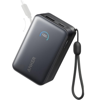 Anker 10K 45W Nano Power Bank Built-In Usb-C Cable A1638H11