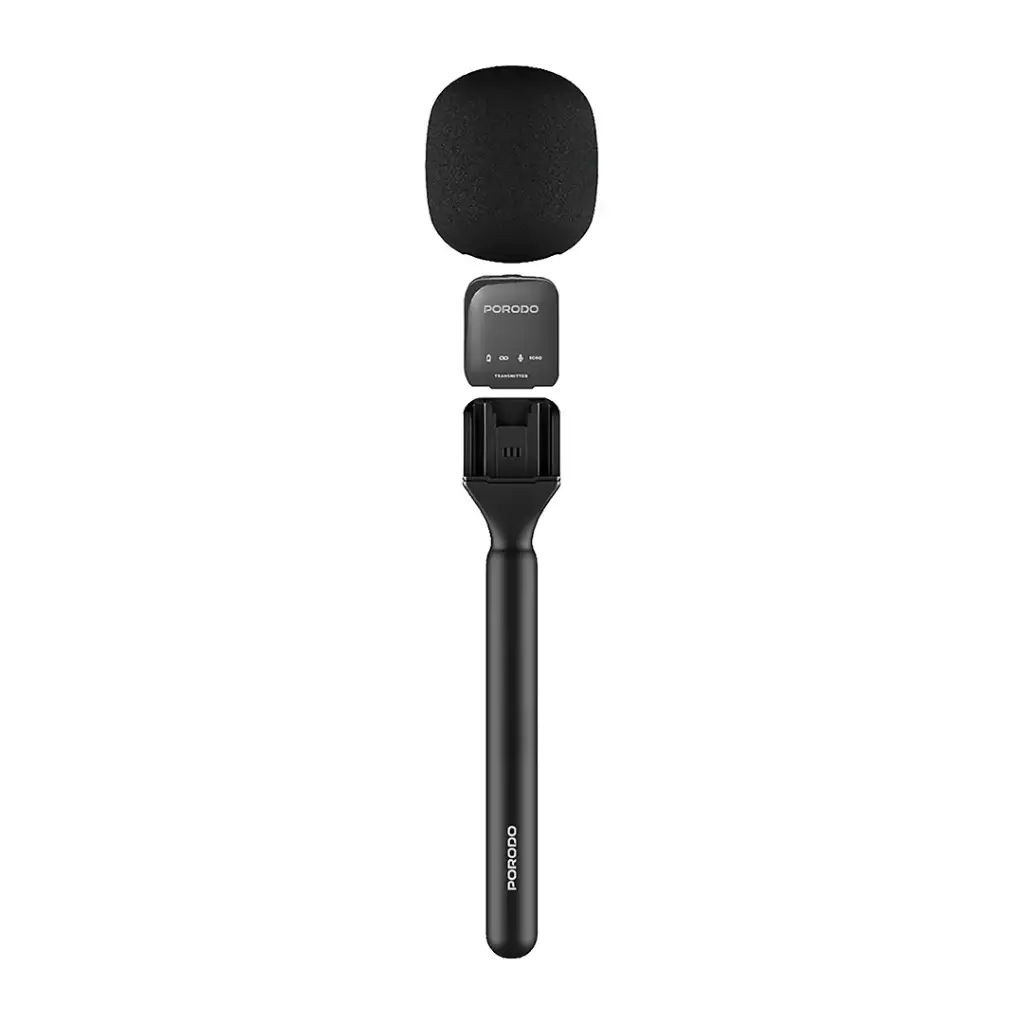 Porodo Two-Device Connect Handheld Lavalier Microphone