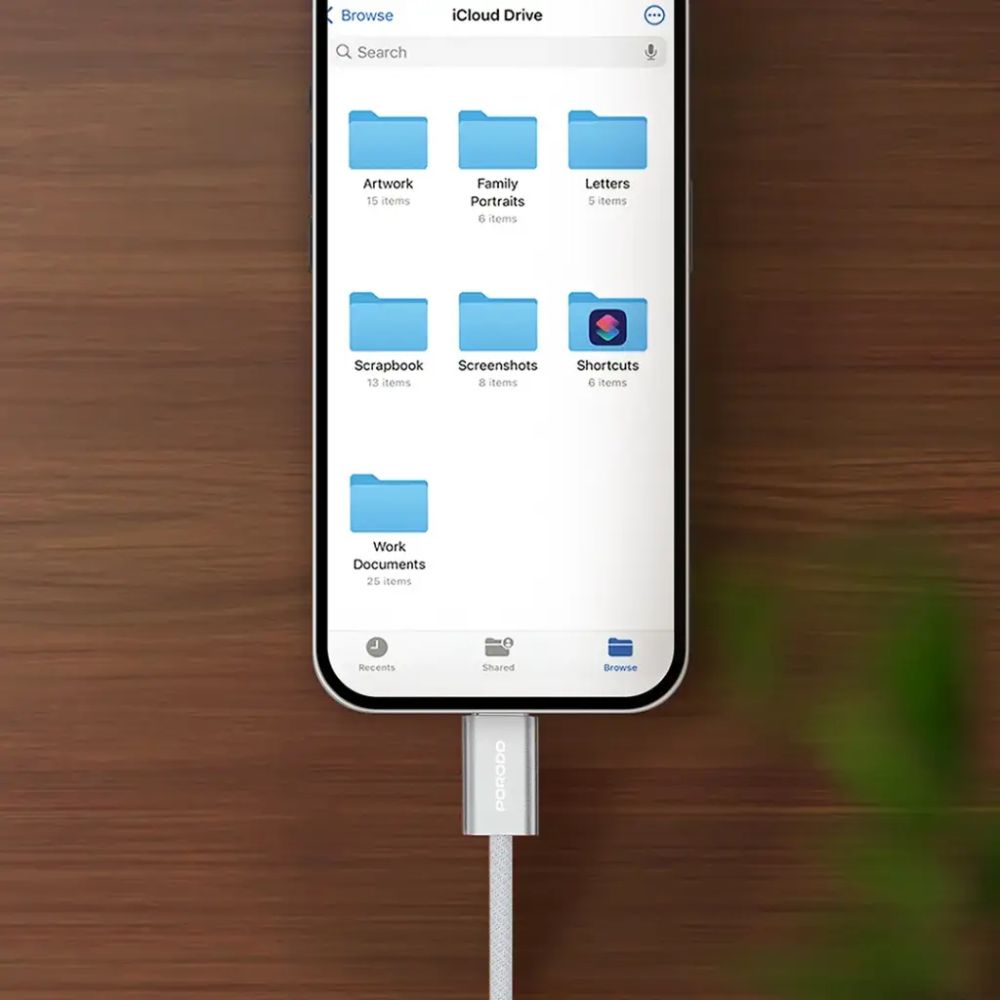 Porodo High-Speed Usb-C Braided Cable Charging & Data Transfer