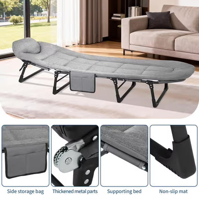 Portable Folding Camping Bed Adjustable 190X65X30