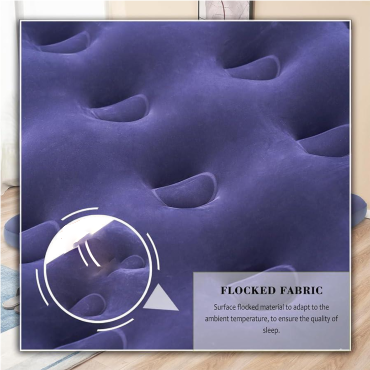 Inflatable Bed Double Side Blue