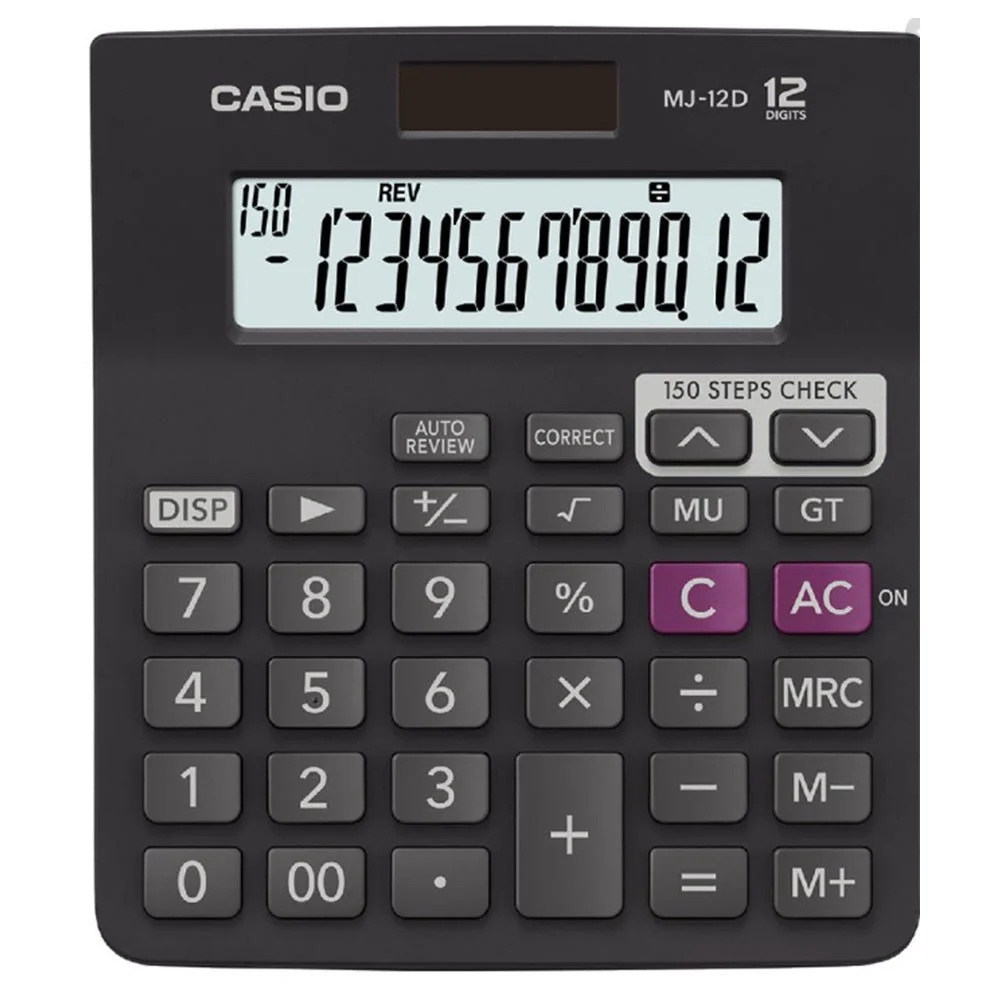 Casio Mini Desk Type Check Calculator MJ-12DA