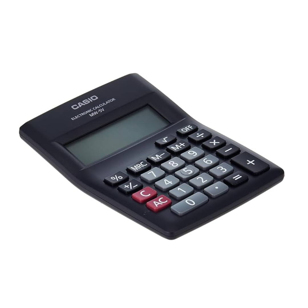 Casio Pocket Calculator Mw-5V-Bk